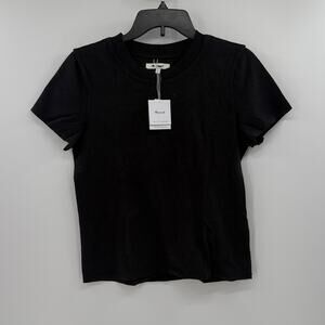 Madewell Women's Premium Standard 01. The Shrunken Tee - Black - M - NWT